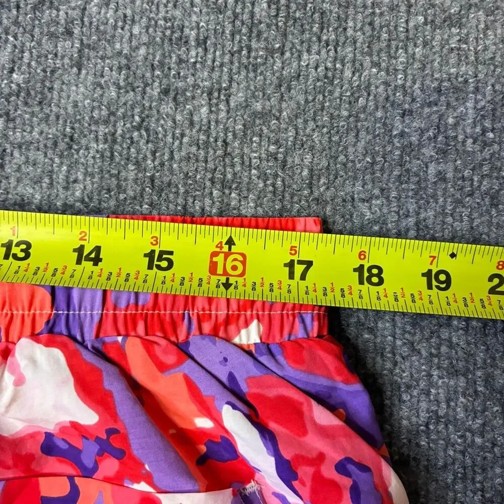 CSG Swim Trunks Men’s Large Red Purple Camo Mesh Lined Drawstring NWT